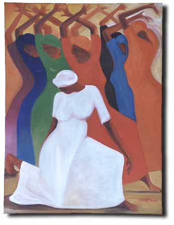 Stepping, A painting by Bernard Hoyes