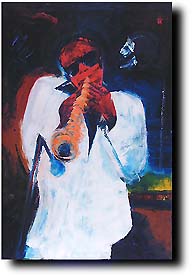 Tenor Sax -Original Art work by Bernard Hoyes